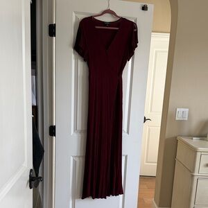 Lulu's Deep Red Maxi Dress